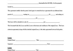House Extension Contract Template Lease Extension form Extensions Free Printable and Free