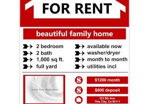 House for Rent Flyer Template Free Flyer Example for Rent