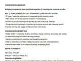 Housekeeping Resume Word format Housekeeping Resume Example 9 Free Word Pdf Documents