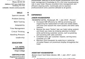 Housekeeping Resume Word format Housekeeping Resume Template Mt Home Arts