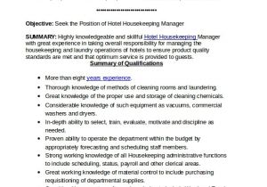 Housekeeping Resume Word format Sample Housekeeping Resume 11 Documents In Pdf Word