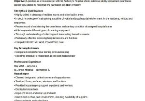 Housekeeping Resume Word format Sample Housekeeping Resume 7 Examples In Word Pdf