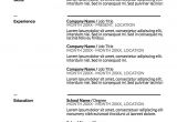 How A Basic Resume Should Look Google Doc Resume Templates