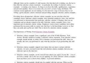 How to Address Key Selection Criteria In A Cover Letter Sample Cover Letter Key Selection Criteria Sample Resume