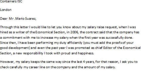 How to ask for Salary In Cover Letter Letter to ask for A Salary Raise