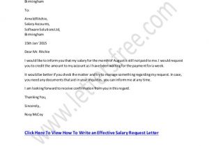 How to ask for Salary In Cover Letter Salary Request Letter format