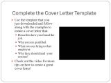 How to Complete A Cover Letter for A Resume Online Resume Workshop Ppt Video Online Download