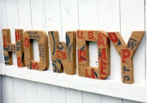 How to Cover Paper Mache Letters Burlap Covered Paper Mache Letters Mod Podge Rocks