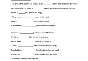 How to Create A Contract Template Sample Contract Agreement 7 Free Documents Download In