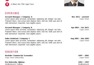 How to Create A Cv Template In Word Cv Template Cape town