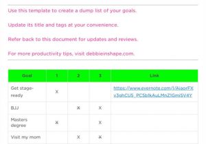 How to Create A Template In Evernote How to Track Goals with Evernote the Easy Way Debbie