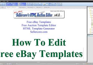 How to Create Ebay Listing Template How to Edit Free Ebay Templates for Beginners Step by Step