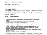 How to Create Job Description Template 9 Hostess Job Description Templates Free Sample