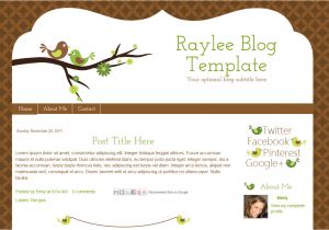 How to Customize A Blogger Template Bird Blogger Template Raylee