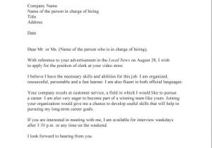 How to Draft A Cover Letter for Job Application Employment Application Letter An Application for