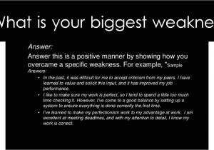 How to Explain Your Resume During A Job Interview How to Answer Quot What is Your Biggest Weakness