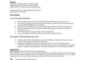 How to List Basic Computer Skills On Resume Contoh Cover Letter Part Time How to Aa