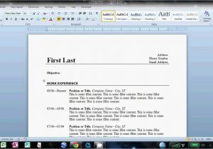 How to Make A Basic Resume On Word How to Write A Basic Resume In Microsoft Word Youtube