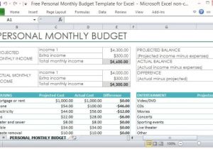 How to Make A Budget Plan Template Free Personal Monthly Budget Template for Excel