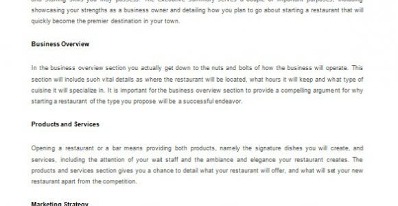 How to Make A Business Plan for A Restaurant Template Restaurant Business Plan Template 14 Free Word Excel
