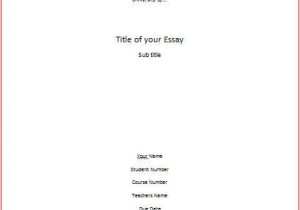 How to Make A Cover Letter for An Essay Essay Cover Page Writing Help Cover Page format Apa