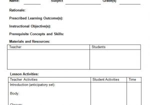 How to Make A Lesson Plan Template In Word 9 Sample Weekly Lesson Plans Sample Templates
