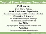 How to Make A Resume for First Job Template How to Create A Resume for A Teenager 13 Steps with