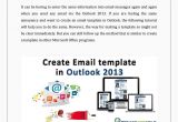 How to Make A Template Email In Outlook Create An Email Template In Outlook 2013 by Lisa Heydon