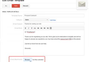 How to Save An Email Template Setting Up Email Templates Insightly Help Center