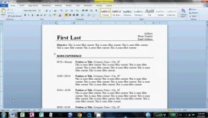 How to Send Resume In Word format How to Make An Easy Resume In Microsoft Word Youtube