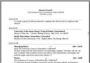 How to Set Up Resume format On Microsoft Word Create A Resume In Word Susan C Daffron