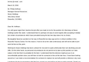 How to Turn Down A Job Offer Email Template Sample Job Offer Acceptance Letter 7 Free Documents In Doc