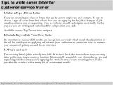 How to Type Cover Letter for A Job Customer Service Trainer Cover Letter