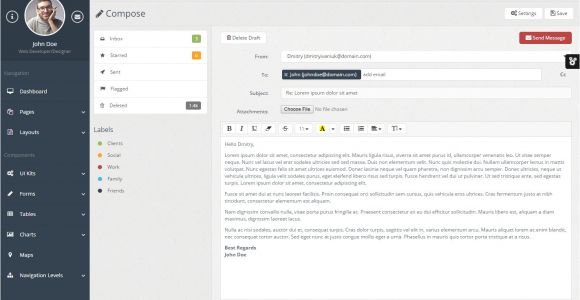 How to Use Bootstrap In Email Template atlant Bootstrap Admin Template by Aqvatarius themeforest