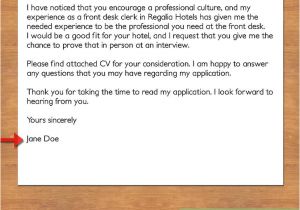 How to Wright A Cover Letter How to Write A Cover Letter to A Hotel with Pictures