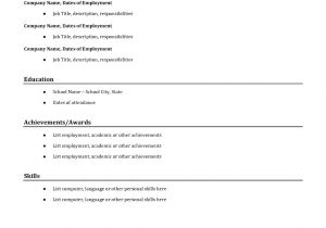 How to Write A Basic Resume Example Sample Of Simple Resume Sample Resumes