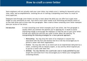 How to Write A Compelling Cover Letter Consulting Cover Letter Examples