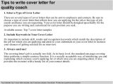 How to Write A Cover Letter for A Coaching Job Quality Coach Cover Letter