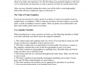How to Write A Cover Letter for A Cv Sample How to Write A Good Cover Letter Gplusnick