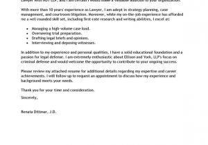 How to Write A Cover Letter for A Law Firm Best Lawyer Cover Letter Examples Livecareer
