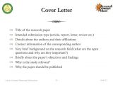 How to Write A Cover Letter for A Manuscript Submission How to Write Cover Letter Journal Submission