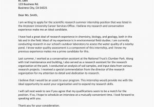 How to Write A Cover Letter for A Summer Internship Cover Letter for An Internship Sample and Writing Tips