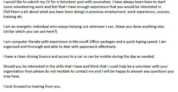 How to Write A Cover Letter for A Volunteer Position Volunteer Job Cover Letter Example Icover org Uk