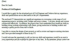 How to Write A Cover Letter for An Engineering Job Civil Engineer Cover Letter Example Cover Letter