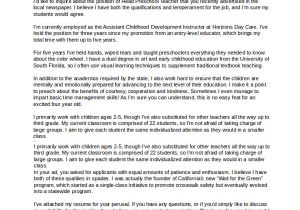 How to Write A Cover Letter for Early Childhood Education Application Letter for Early Childhood Teacher Pay Write