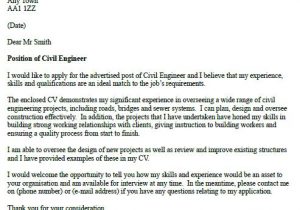 How to Write A Cover Letter for Engineering Job Civil Engineer Cover Letter Example Cover Letter