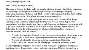 How to Write A Cover Letter for High School Students High School Student Cover Letter Sample Guide