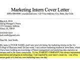 How to Write A Cover Letter for Marketing Internship Marketing Intern Cover Letter Sample Guide Resume