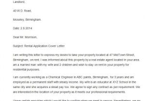 How to Write A Cover Letter for Rental Application How to Write A Rental Application Cover
