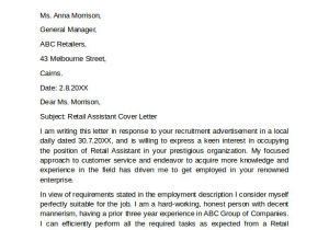 How to Write A Cover Letter for Retail assistant 10 Retail Cover Letter Templates to Download for Free